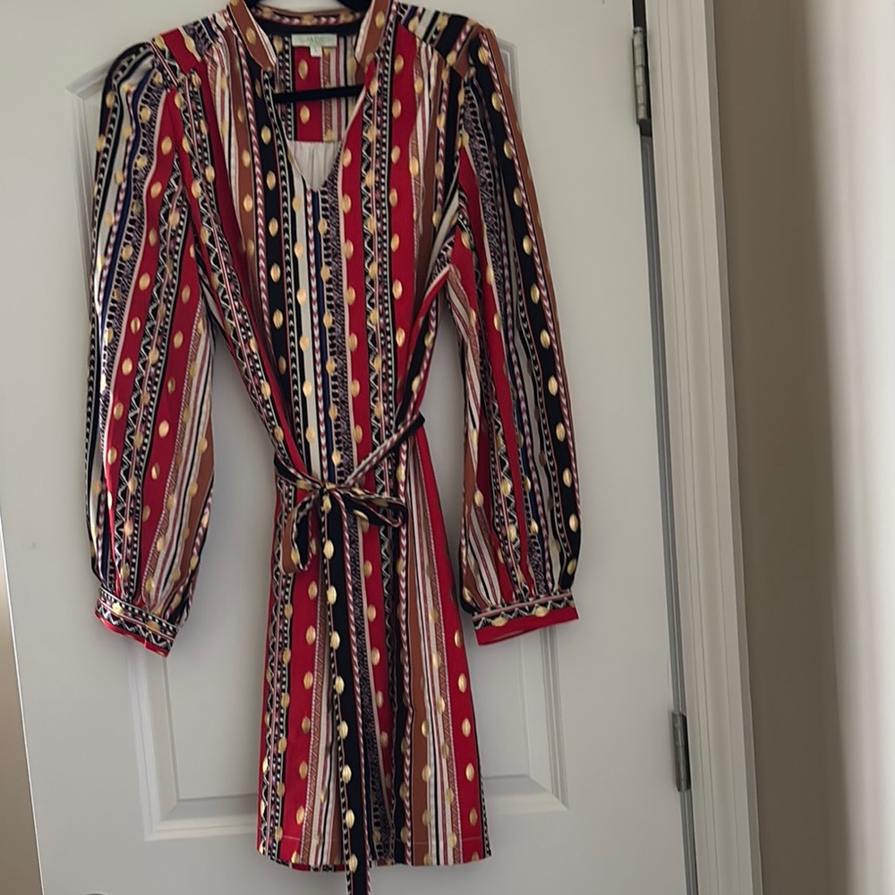 Jade Vibrant Multicolor Patterned Dress